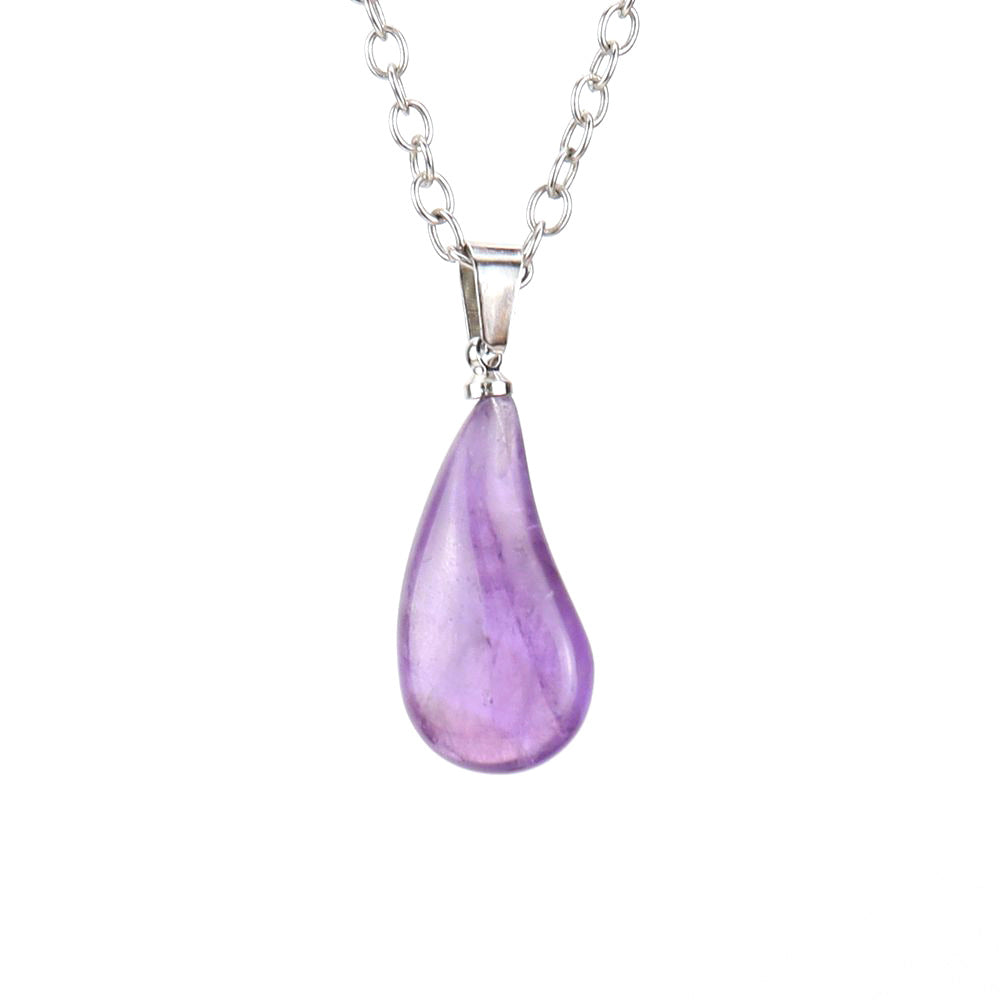 amethyst necklace white background