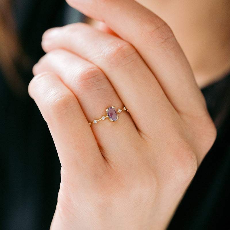 Amethyst Ring with white background