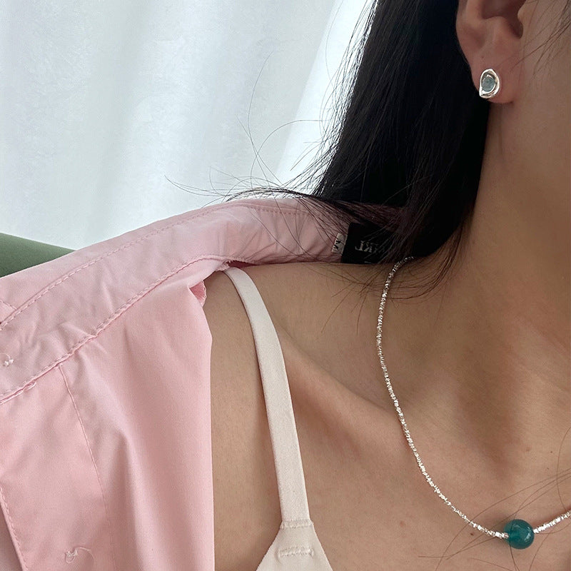 Aquamarine Earrings Studs with