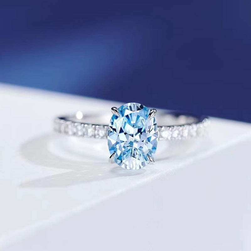 Aquamarine Ring with white background