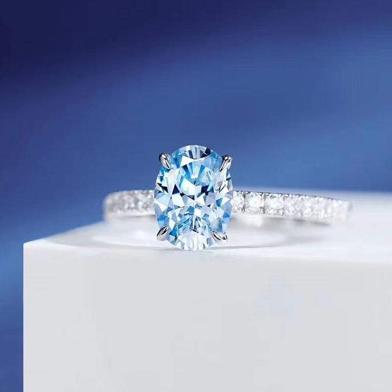 Aquamarine Ring with white background
