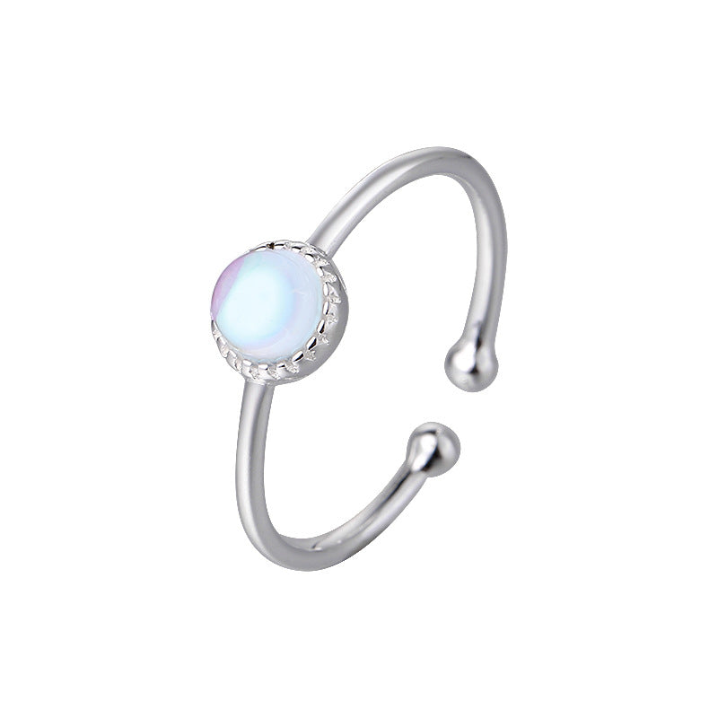 Blue Moonstone Ring With Simple Design