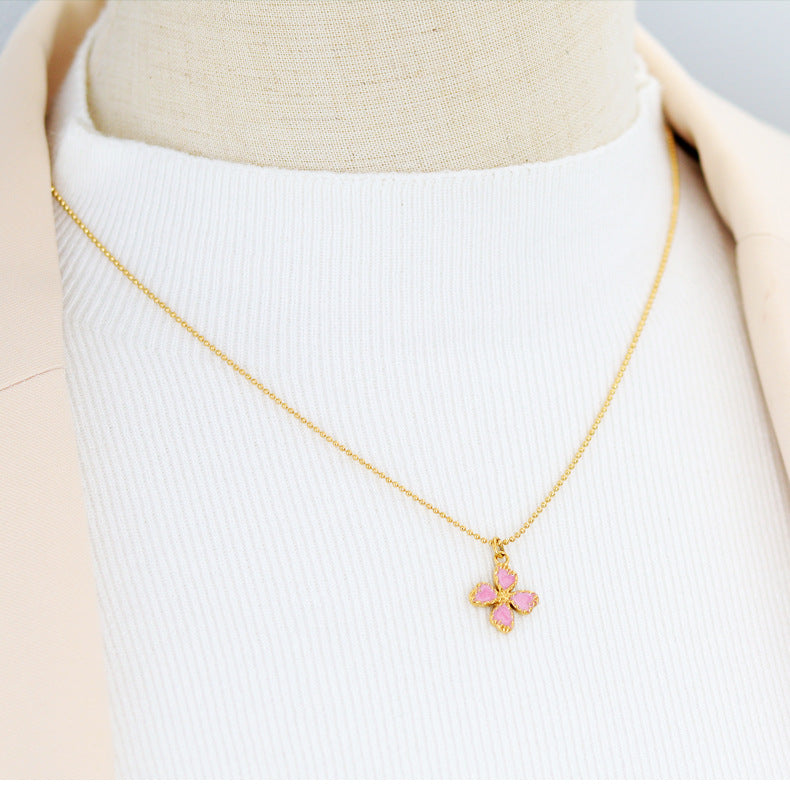 Graceful Four Leaf Clover Necklace
