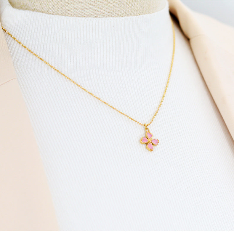 Graceful Four Leaf Clover Necklace