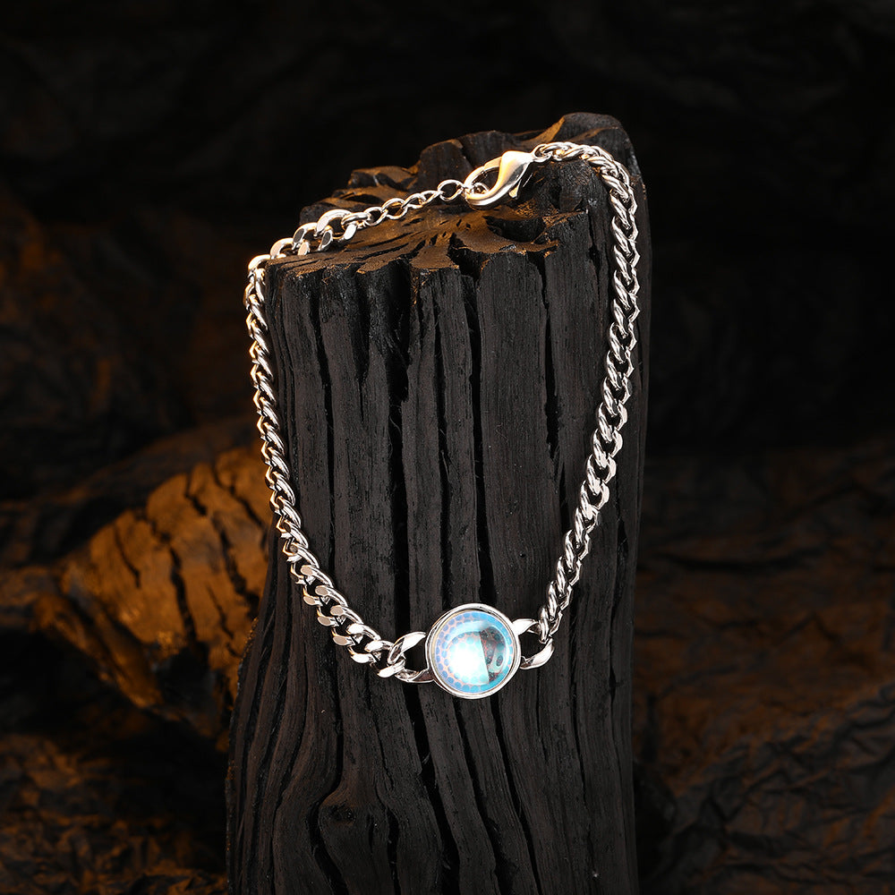 Moonstone Bracelet on wooden.