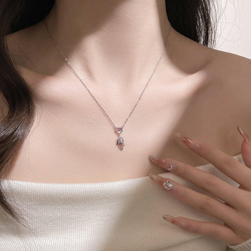 moonstone heart necklace Wearing Look