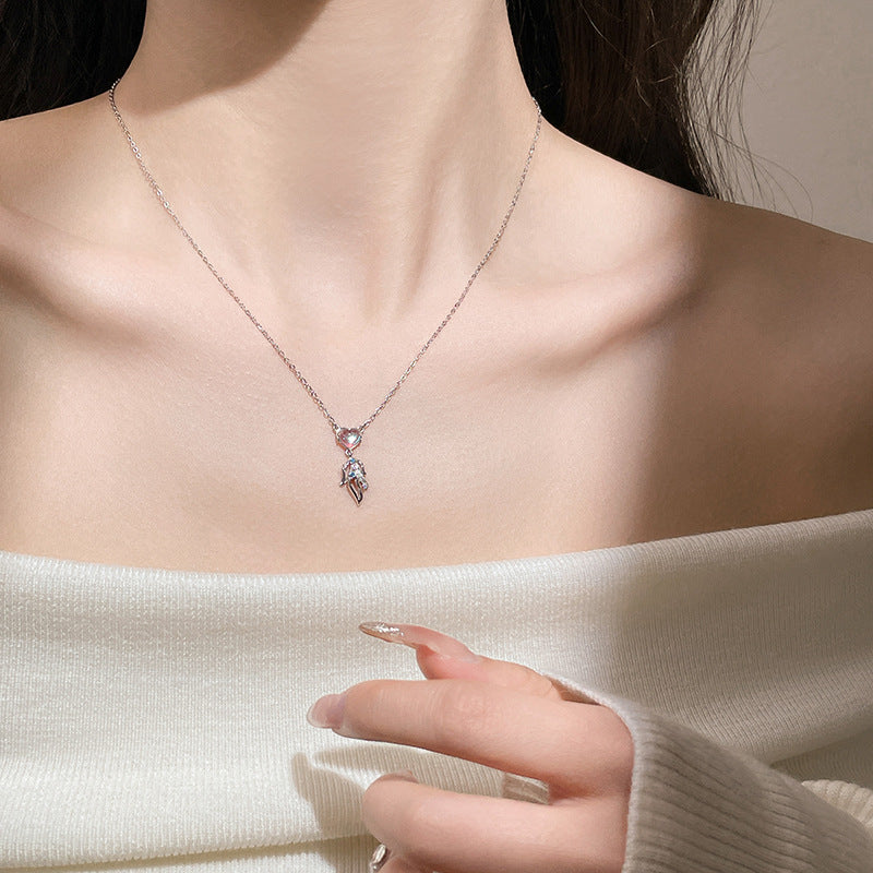 moonstone heart necklace Wearing Look