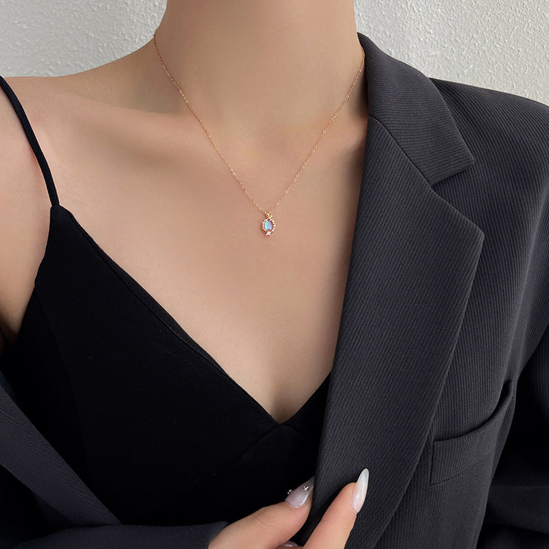 moonstone pendant necklace with Wearing Look