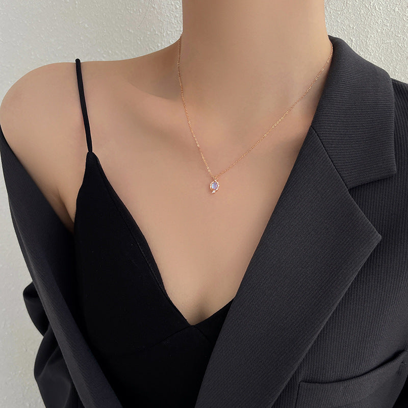 moonstone pendant necklace with Wearing Look