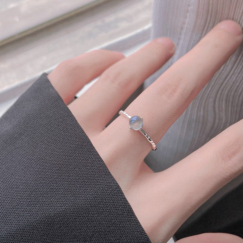 Moonstone Ring Middle Finger Look