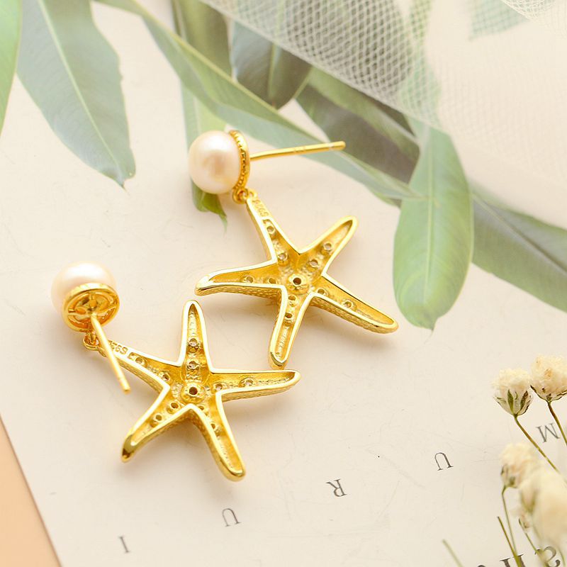 Sweet Starfish Earrings in Silver S925