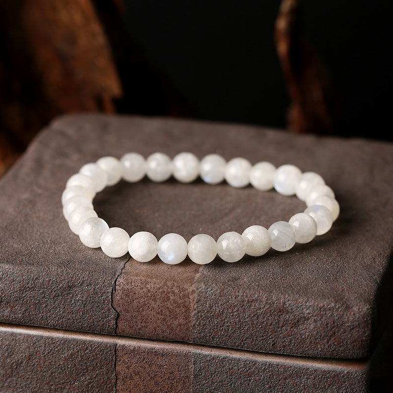 Vintage Moonstone Bracelet on stone.