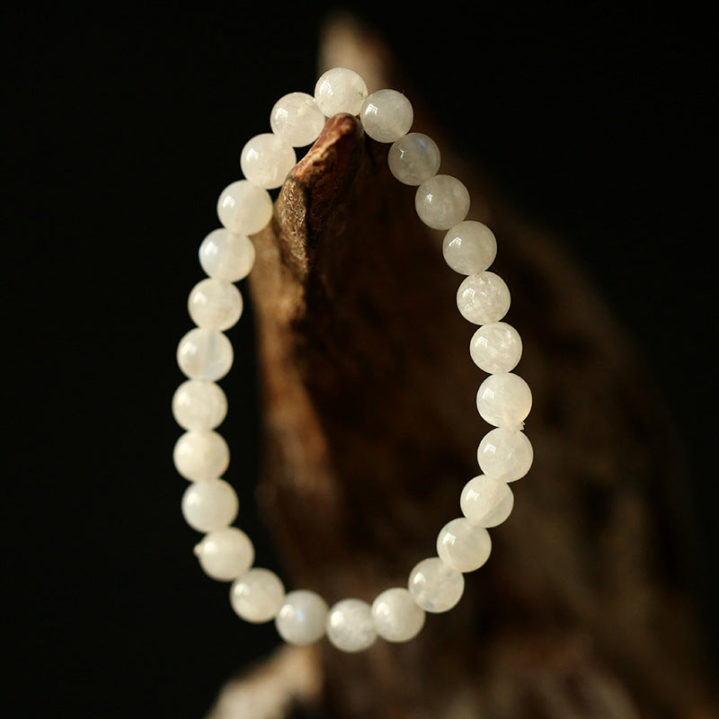 Vintage Moonstone Bracelet in black background