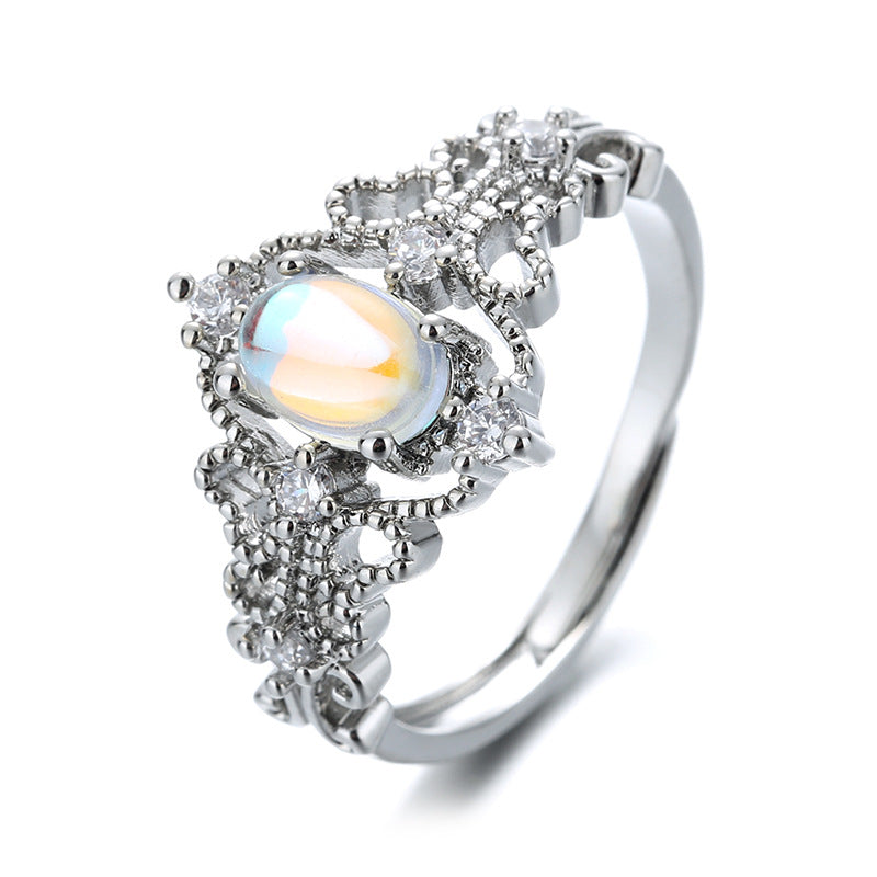 Vintage Moonstone Ring With Dazzling Design