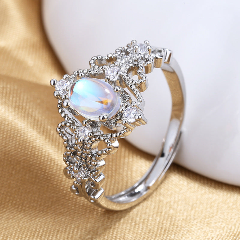Vintage Moonstone Ring With Dazzling Design