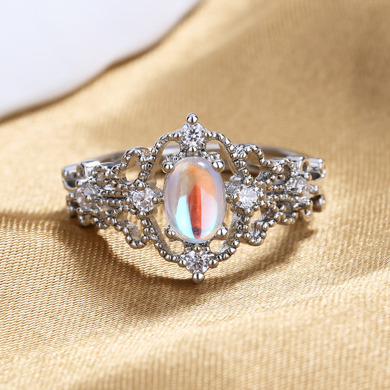 Vintage Moonstone Ring With Dazzling Design