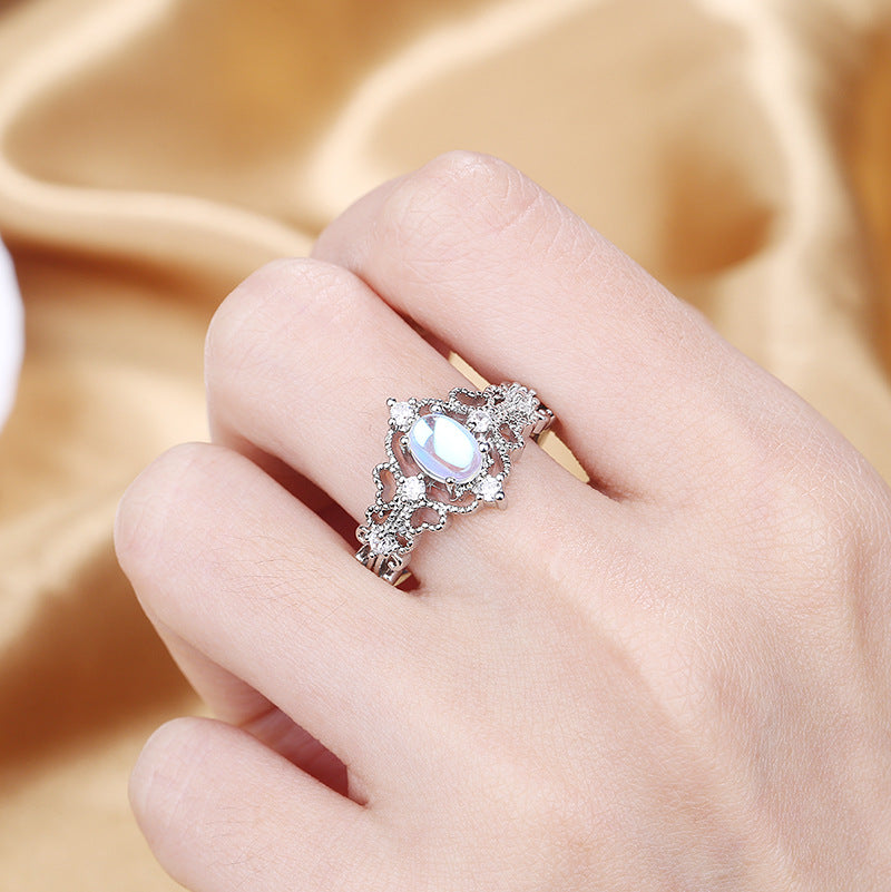 Vintage Moonstone Ring With Dazzling Design