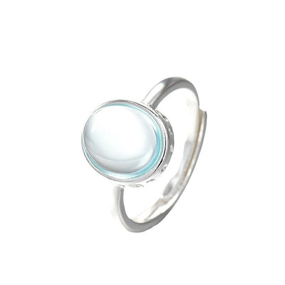 Aquamarine Stone Ring with white background