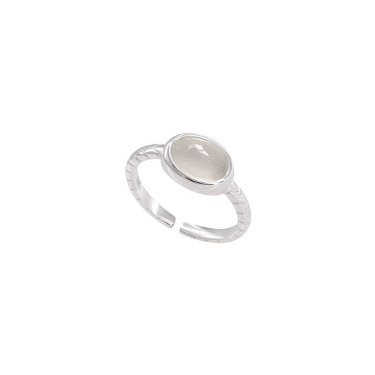 Black Opal Ring with White BG