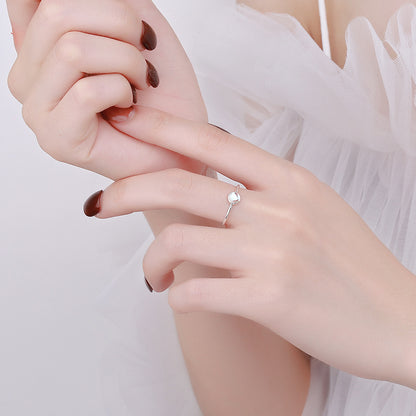 Blue Moonstone Ring with white background