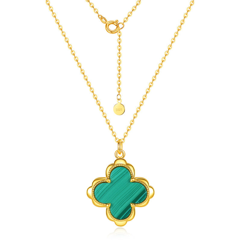 Loving_Four_Leaf_Clover_Necklace on white background
