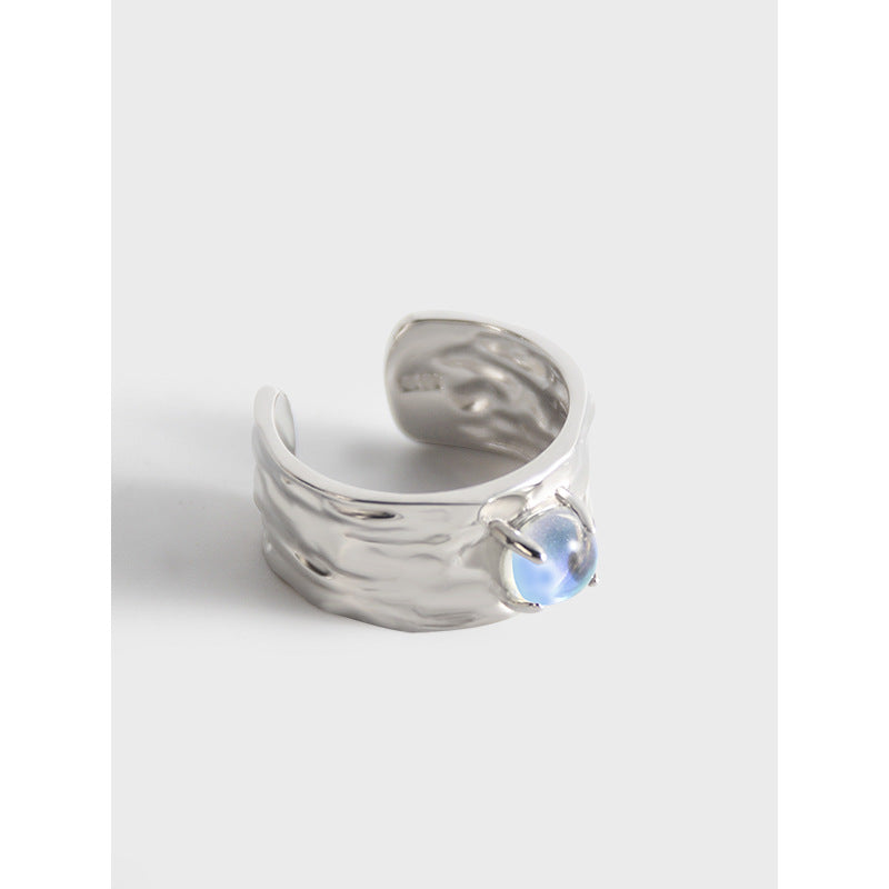 Moonstone Ring with Gray BG