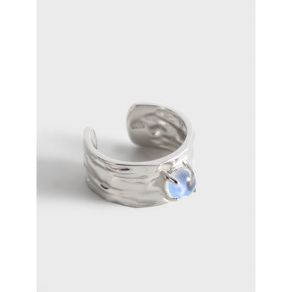 Moonstone Ring with Gray BG