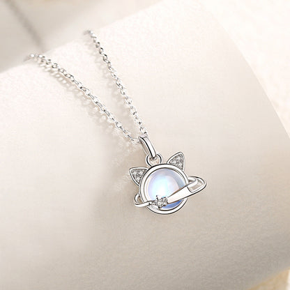 moonstone gem necklace with On Table