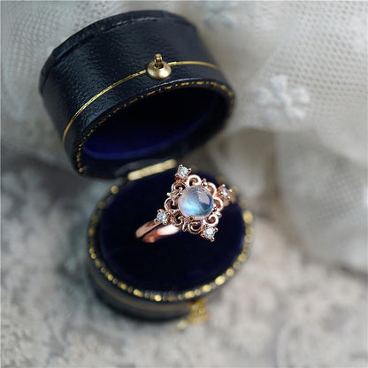 Vintage Moonstone Ring white background