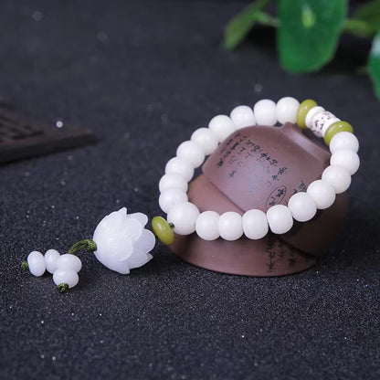 White-Jade-Bracelet-With-Lotus-Charm-3